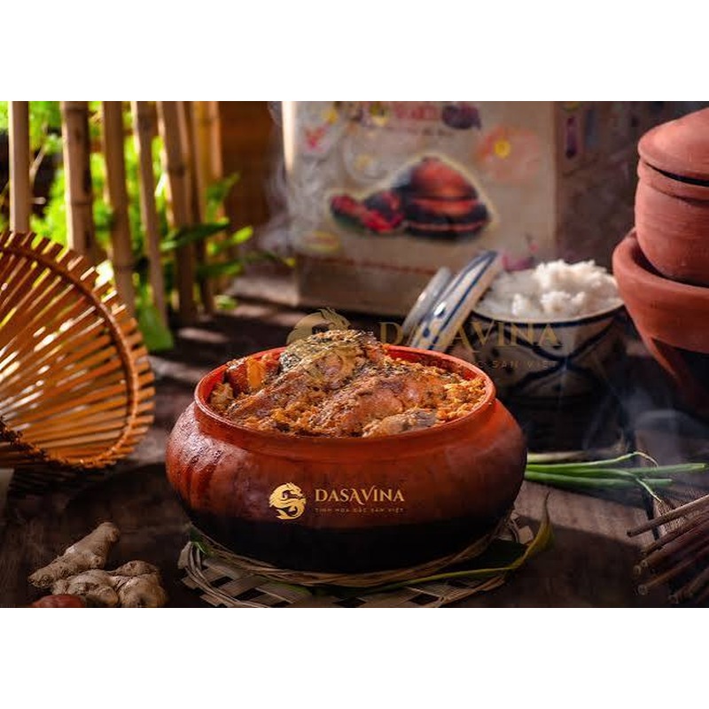 Cá kho Bá Kiến kho bằng củi nhãn
